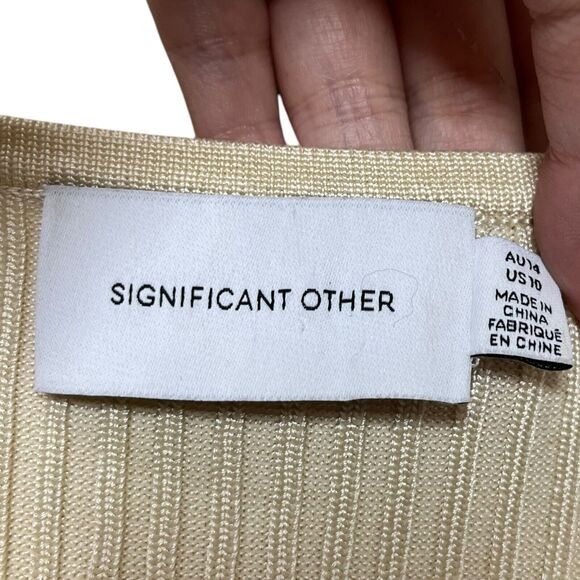 Significant Other Sofia Ribbed Maxi Sweater Dress Women’s Size 10 Cut Out Back - Picture 8 of 8